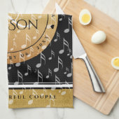 Linge De Cuisine 27e anniversaire du Mariage de musique (Quart Plié)