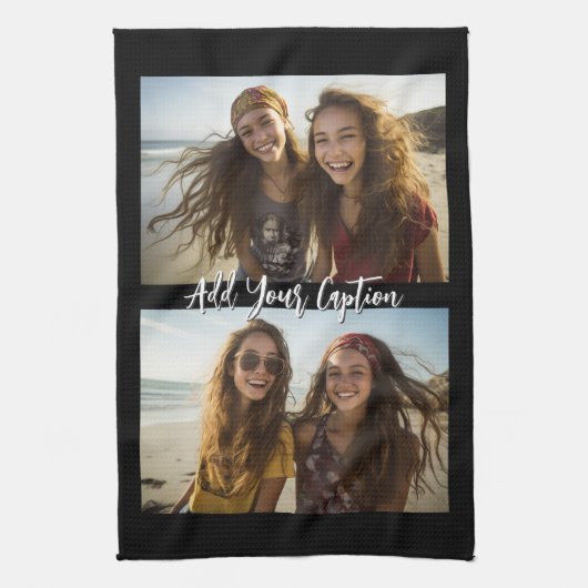 Linge De Cuisine 2 Collage photo avec légende de script tendance -  (Vertical)