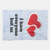 Linge De Cuisine 2 Red Hearts (Horizontal)