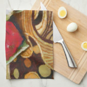 Linge De Cuisine 2 tableaux rose (Quart Plié)