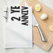 Linge De Cuisine 2e anniversaire 2 ans (Quart Plié)