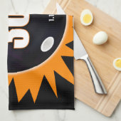 Linge De Cuisine 300 Jeu orange et noir (Quart Plié)