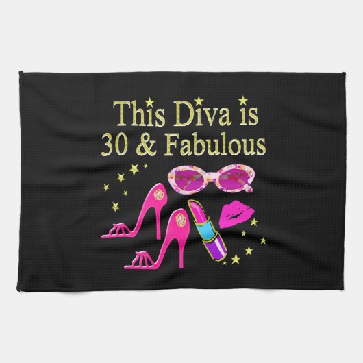 LINGE DE CUISINE 30E ANNIVERSAIRE DAZZLING DIVA DESIGN (Horizontal)
