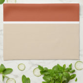 Linge De Cuisine 3 Couleur Bloc Brown Terracotta Beige (Plié)