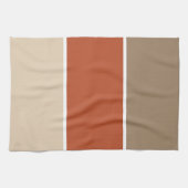 Linge De Cuisine 3 Couleur Bloc Brown Terracotta Beige (Horizontal)