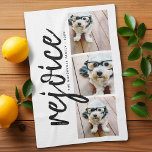 Linge De Cuisine 3 Photo avec Moderne Joyeux Noël Réjouissez<br><div class="desc">Utilisez trois photos et faites un accueil unique et tendance Joyeux Noël avec un thème noir et blanc. Si vous avez besoin de déplacer quelque chose,  cliquez sur le bouton personnaliser pour apporter des modifications.</div>