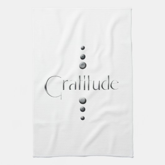 Linge De Cuisine 3 points d'argent bloc de la gratitude (Vertical)