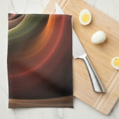Linge De Cuisine 3D Spirale Abstraite couleurs chaudes Art fractal (Quart Plié)