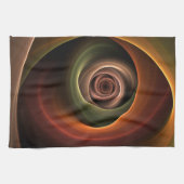 Linge De Cuisine 3D Spirale Abstraite couleurs chaudes Art fractal (Horizontal)