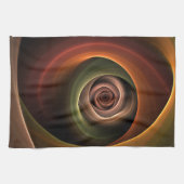 Linge De Cuisine 3D Spirale Abstraite couleurs chaudes Art fractal  (Horizontal)
