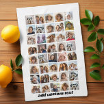 Linge De Cuisine 40 Collage de photos - 4 lignes 10 colonnes - Nom<br><div class="desc">Ce collage design branché comprend un lieu pour quarante photos ou des moments forts. Le texte de script optionnel en bas peut être utilisé pour les noms, les événements, les dates et plus ! Si vous devez ajuster l'illustration ou modifier la couleur de l'arrière - plan, cliquez sur le bouton...</div>