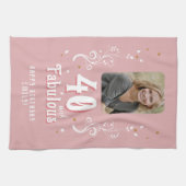 Linge De Cuisine 40 et Fabulous Foliage rose photo 40e anniversaire (Horizontal)