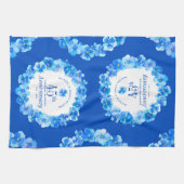 Linge De Cuisine 45e anniversaire mariage saphir bleu pansy (Horizontal)