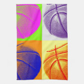 Linge De Cuisine 4 couleurs Pop Art Basketball (Vertical)
