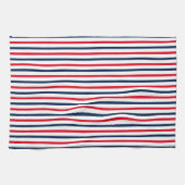 Linge De Cuisine 4 juillet rouge blanc rayures patriotique (Horizontal)