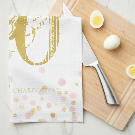 Linge De Cuisine 50 & Fabuleux Points Rose & Or (Quart Plié)