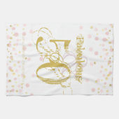 Linge De Cuisine 50 & Fabuleux Points Rose & Or (Horizontal)