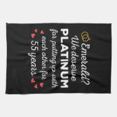 Linge De Cuisine 55e anniversaire du Mariage I - Emerald Funny Coup (Horizontal)