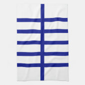 Linge De Cuisine 5 lignes bleues bissectées (Vertical)