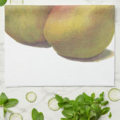 Linge De Cuisine 5 poires vintages illustrées (Plié)