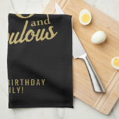 Linge De Cuisine 60 et fabuleux ornement élégant 60e anniversaire (Quart Plié)