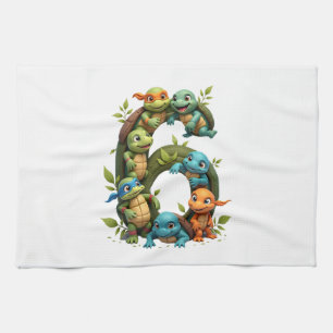 Linge De Cuisine 6 Anniversaire Tortue de mer Tortue Thème Party 6
