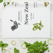 Linge De Cuisine 6 oiseaux néo-zélandais (Plié)