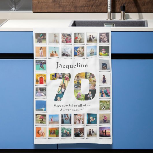 Linge De Cuisine 70e anniversaire Modèle photo de famille