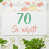 Linge De Cuisine 70e anniversaire Orange Funny Aquarelle Flower Kit (Plié)