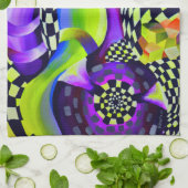 Linge De Cuisine 80 s Art Deco Geometric Pattern (Plié)