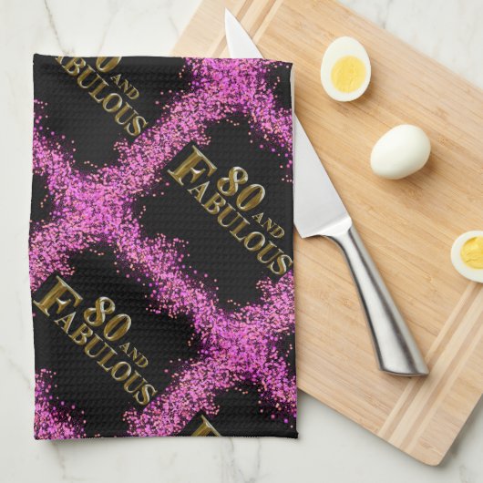 Linge De Cuisine 80e anniversaire (Quart Plié)