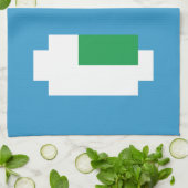 Linge De Cuisine 8 Bits Pixel Manga Yeux verts (Plié)