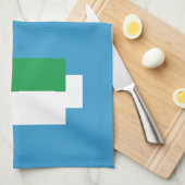 Linge De Cuisine 8 Bits Pixel Manga Yeux verts (Quart Plié)