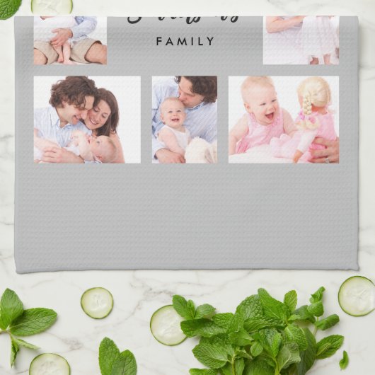 Linge De Cuisine 8 Sections Family Photo in Gray Frame (Plié)