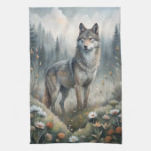 Linge De Cuisine A Beautiful Forest Wolf (Vertical)