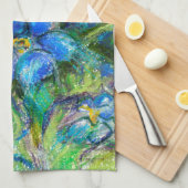 Linge De Cuisine A Bee & Forget-me-not Flowers (Quart Plié)