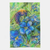 Linge De Cuisine A Bee & Forget-me-not Flowers (Vertical)
