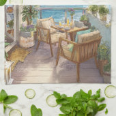 Linge De Cuisine A Cosy Seaside Balcony (Plié)