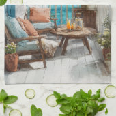 Linge De Cuisine A Cosy Seaside Balcony (Plié)