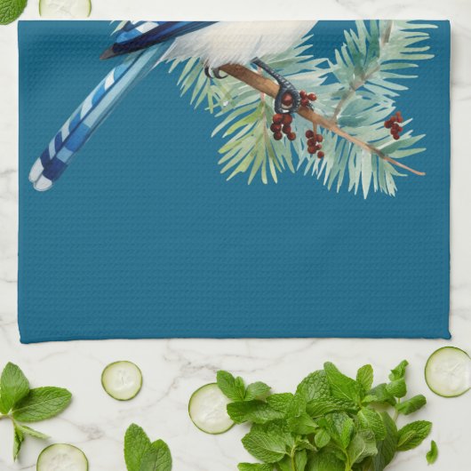 Linge De Cuisine A Cute Blue Jay (Plié)