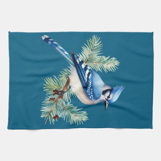 Linge De Cuisine A Cute Blue Jay (Horizontal)