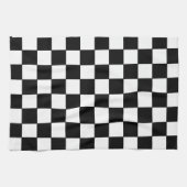 Linge De Cuisine à damiers blanc et noir (Horizontal)