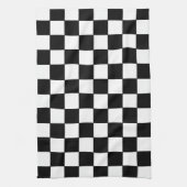 Linge De Cuisine à damiers blanc et noir (Vertical)
