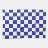 Linge De Cuisine à damiers bleu et blanc (Horizontal)