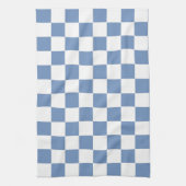 Linge De Cuisine à damiers bleu/gris et blanc (Vertical)