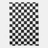 Linge De Cuisine à damiers carré noir et blanc (Vertical)