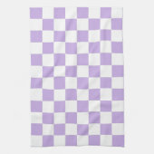 Linge De Cuisine à damiers Lavande et blanc (Vertical)