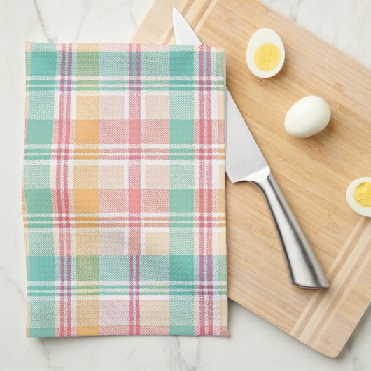 Linge De Cuisine À damiers multicouleur (Quart Plié)