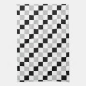 Linge De Cuisine à damiers noir, blanc et gris (Vertical)