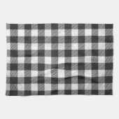 Linge De Cuisine à damiers Plaid Noir Et Blanc (Horizontal)